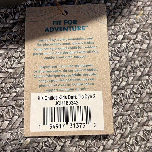 Chaco Chillos Sandal Slides Children’s Dark Tie Dye Size 2 New - Picture 6 of 7